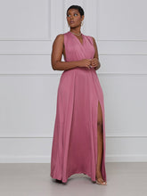 Solides Bandage-Kleid mit Schlitz